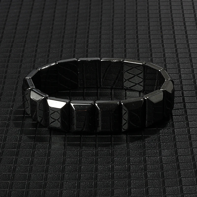 New Arrow Hematite Bracelet Men Fashion Weight Loss No Magnetic Therapy Bracelets for Women Stretch Health Care Bracelet Jewelry