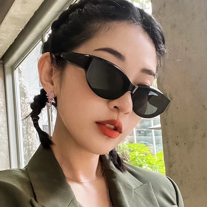 New Arrival Small Cat Eye Sunglasses Women Oval Vintage Brand elliptic