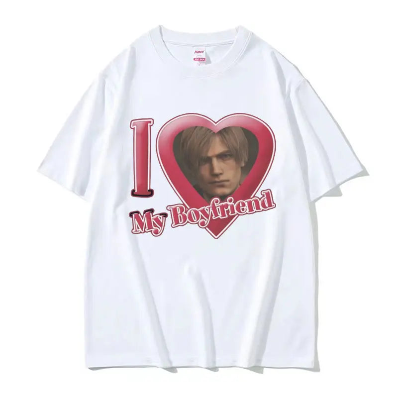 I Love My Boyfriend Leon S Kennedy Graphic T-shirt Men Women's