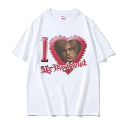 I Love My Boyfriend Leon S Kennedy Graphic T-shirt Men Women's