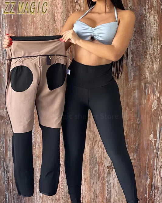 Women High Waist Tummy Control Leggings Flat Belly Butt Lifting Body