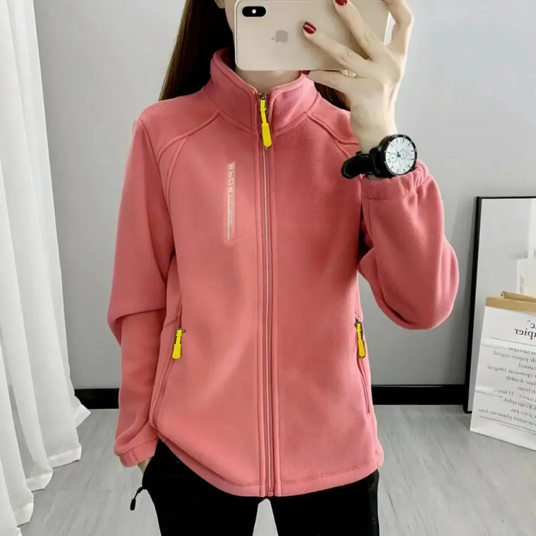 Plus Size Fleece Coats for Women Winter Spring Warm Casual Outdoor