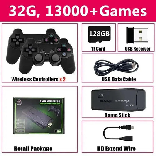 Video Game Console Built-in 20000 Games Wireless Controller TV Game