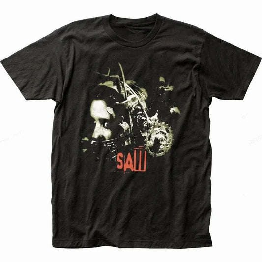 Movie SAW Horror Head Torture T Shirt Men Women Fashion Cotton T-shirt