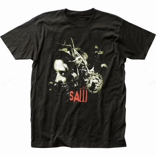 Movie SAW Horror Head Torture T Shirt Men Women Fashion Cotton T-shirt