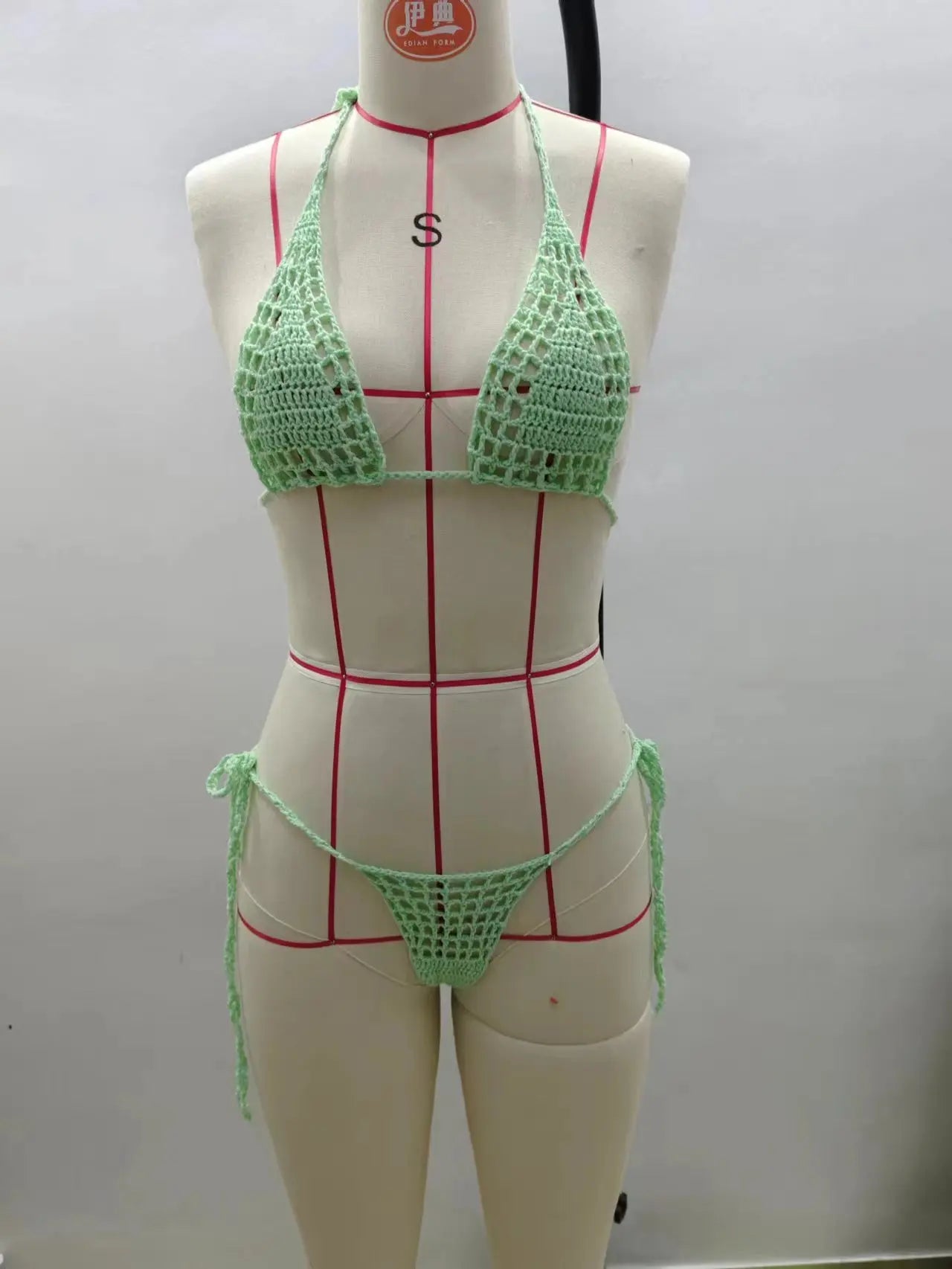 CROCHET BIKINI Mini Micro G-strings Thongs Sexy Bikini Bottom Women Swimwear Crochet Cotton Brazilian Side String Tie Thong