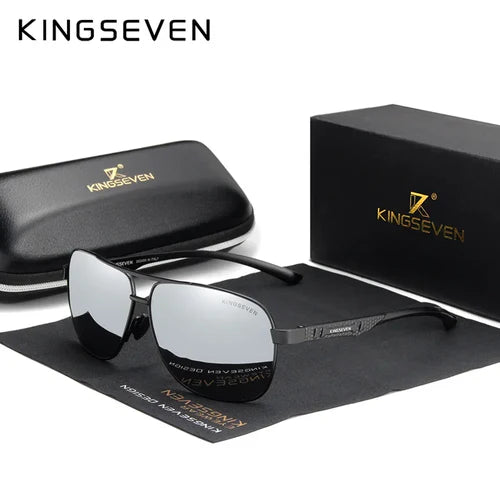 KINGSEVEN Polarized Aluminum Sunglasses Men UV400 HD Lens Pilot Eye