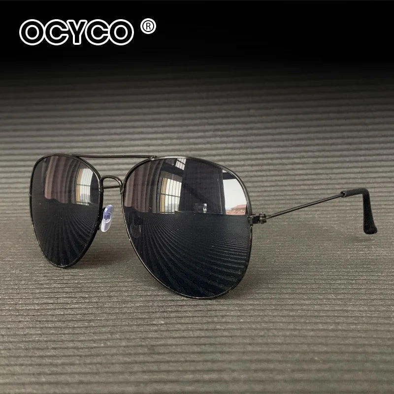 OCYCO Fashion Sunglasses For Men Women Pilot Driving Fishing Metal Sun
