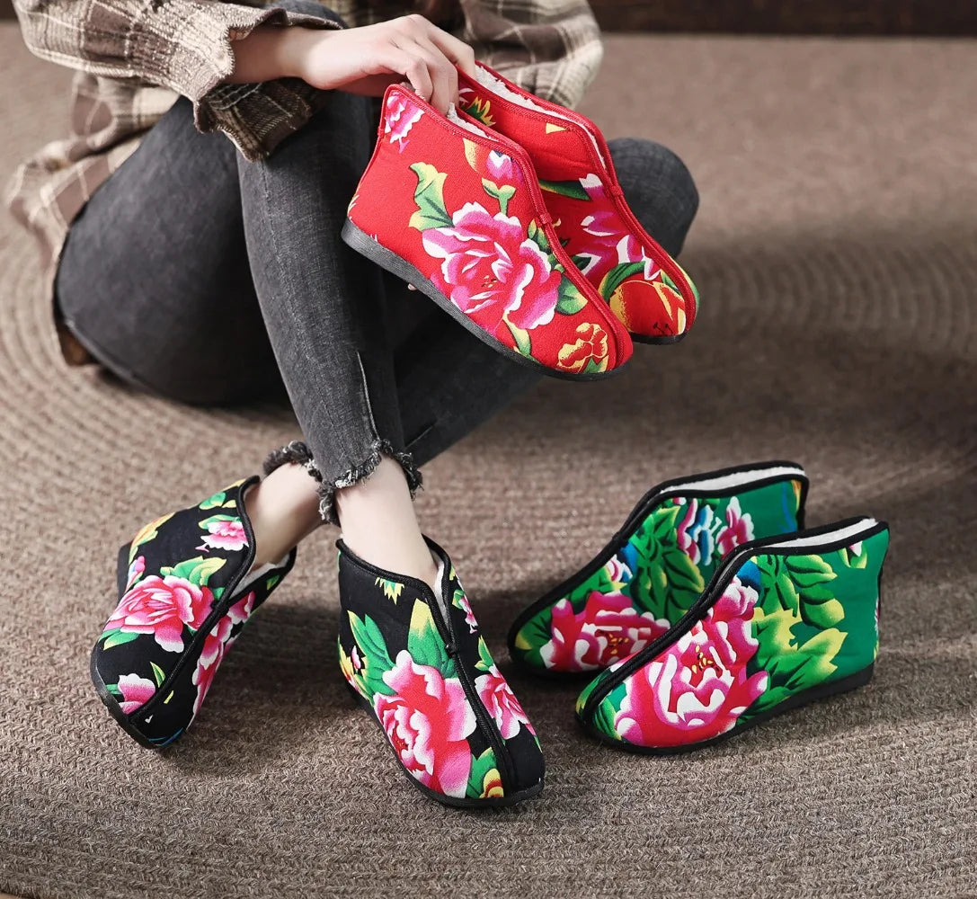 Fashion Thick Boots Casual Women Shoes Winter Boots Ladies Botas De Nieve Warm Botas Mujer Zapatos Cotton Shoes Woman Botines