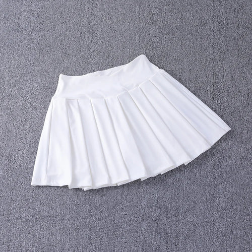 2024 New Best-Selling Pleated Nylon Spandex High Waisted Pocket Skirt