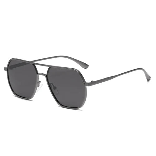 KAMMPT Vintage Polarized Sunglasses Men Fashion Black Shades Eyewear