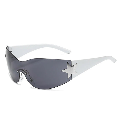 Fashion Sunglasses for Women Men Trendy Shield Wrap Around Sunglasses