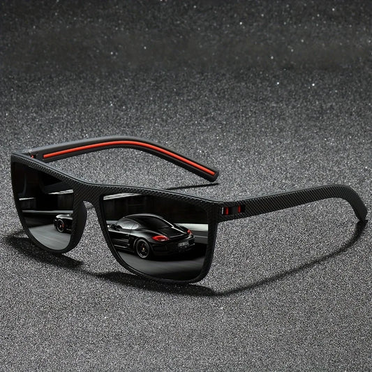 Fashion Nail Decoration Vintage Square Polarized Sunglasses Men Women
