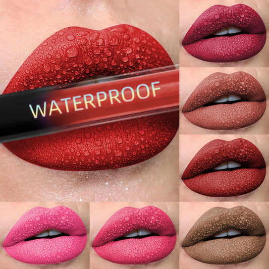 19 colors Matte Velvet Lip Gloss Waterproof Liquid Lipstick Nude Black