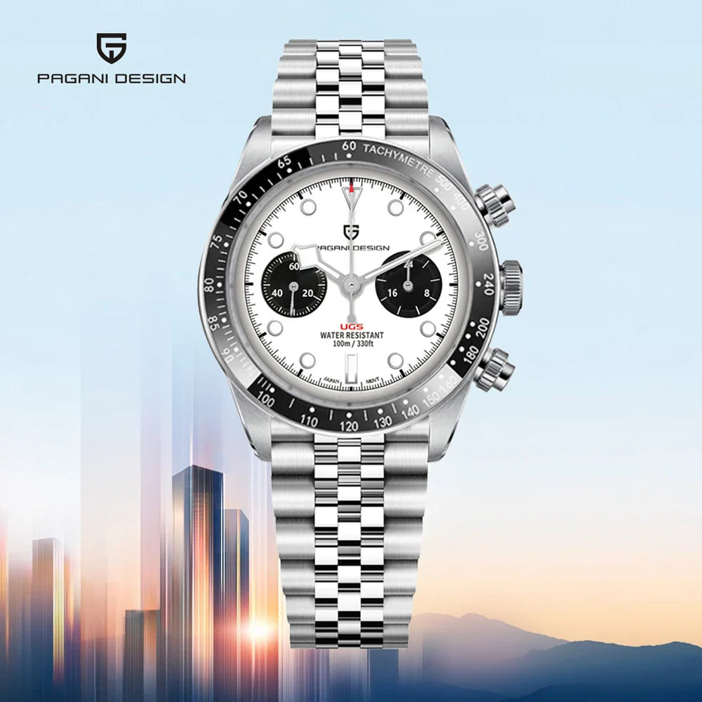 2025 New PAGANI DESIGN Retro Panda Men's Watches Quartz Wristwatch Top Luxury Watch For Man AR Sapphire Mirror Waterproof Clock