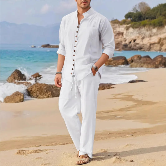 2025 Spring and autumn Cuban style fashion men's shirt trend casual