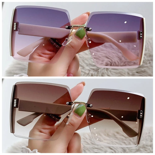 Korean Style Classic Black Big Square Shades Sunglasses for Women Men