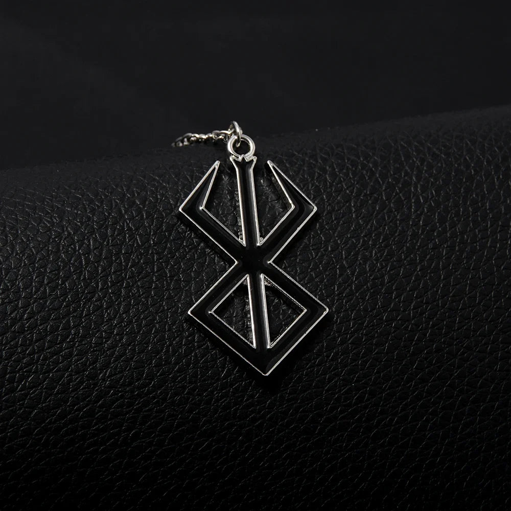 Anime Berserk Red Logo 1997 Necklace Guts Slave Brand Logo Pendants Cosplay Props Gift For Men Women Backpack Jewelry