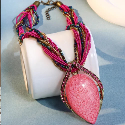 Fashion Bohemia Ethnic Handmade Necklace For Women Bijoux Multilayer
