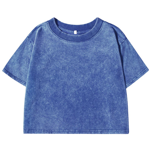 Solid Color Slim Washed T-Shirt Women Fashion Soft Cotton Tee ShirtS