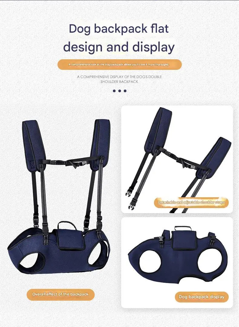 Pet Injury Support Bag, Protects Pet's Spine, Portable Backpack for Medium and Large Dogs, Can Be Carried on One Shoulder