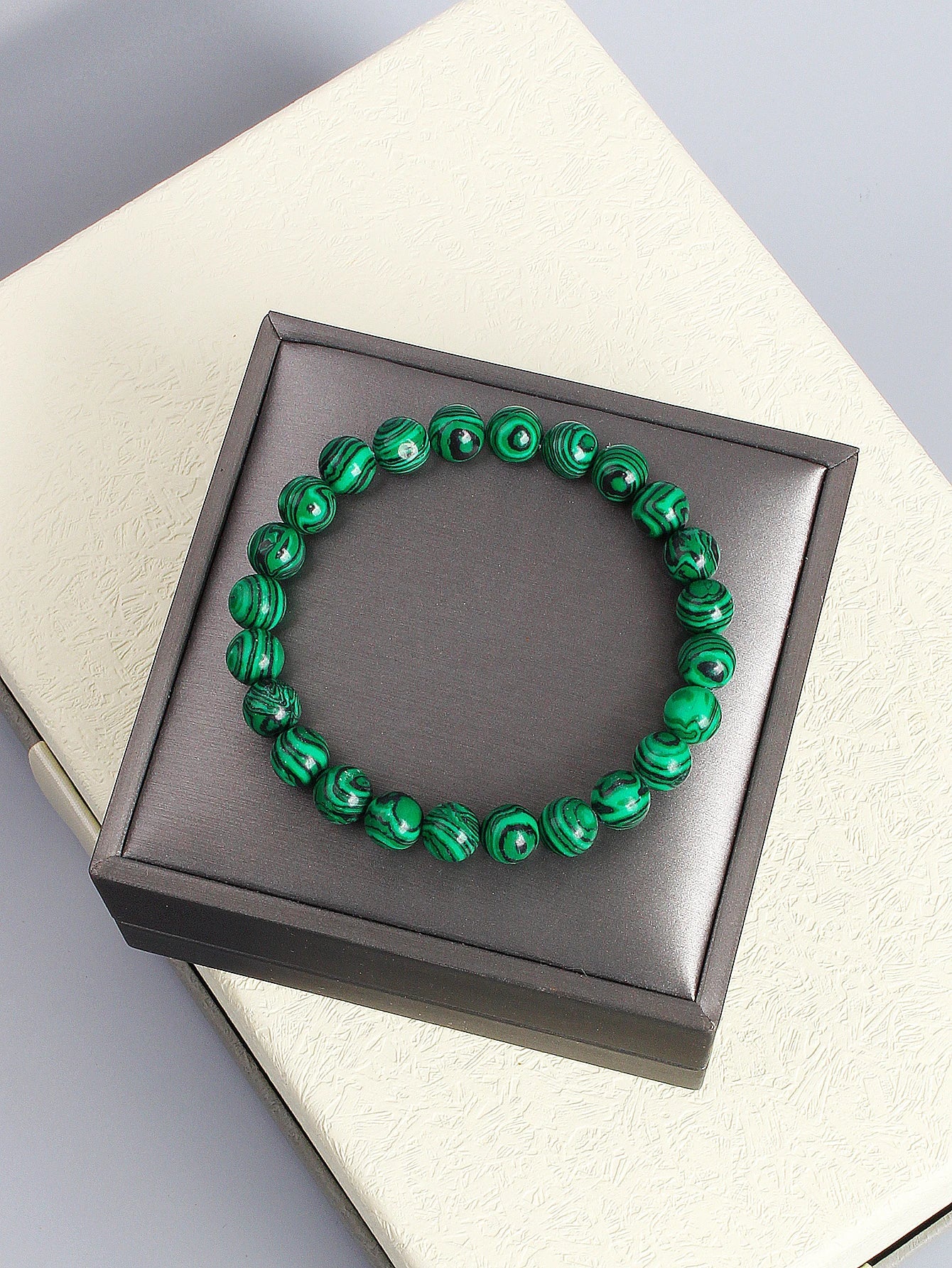 Natural Malachite Stone Beaded Bracelet for Healing Protection Positive Energy Spiritual Balance Yoga Meditation Chakra Jewelry