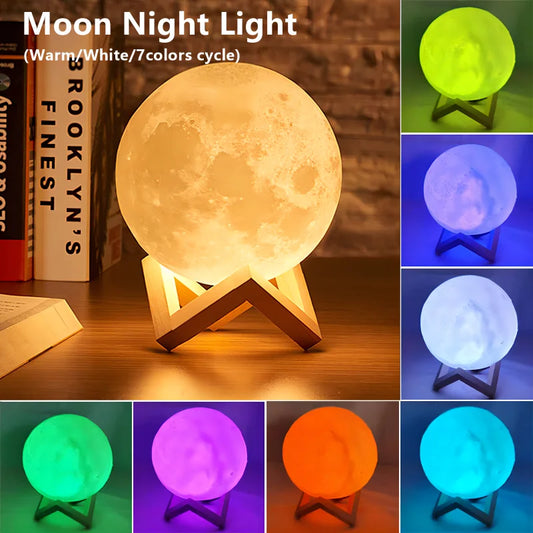 Book Light LED Moon Light Galaxy Light, Moon Night Light, Girl, Boy,