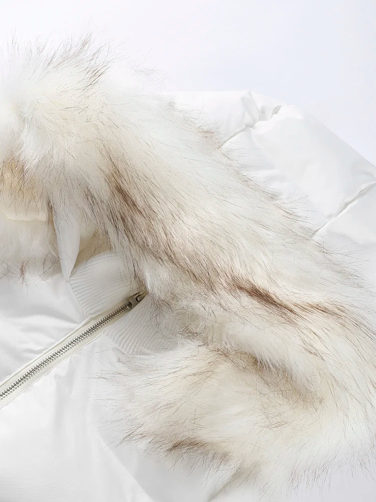 Fashion Hooded Women's Padding Coats Street Loose Zipper Long Sleeve Female Jacket 2025 Winter Soild Thicken Lady Outwears