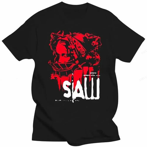 Movie SAW Horror Head Torture T Shirt Men Women Fashion Cotton T-shirt