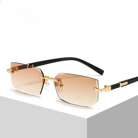 Retro Korean Sunglasses Seaside Frameless Eyeglasse Anti UV400