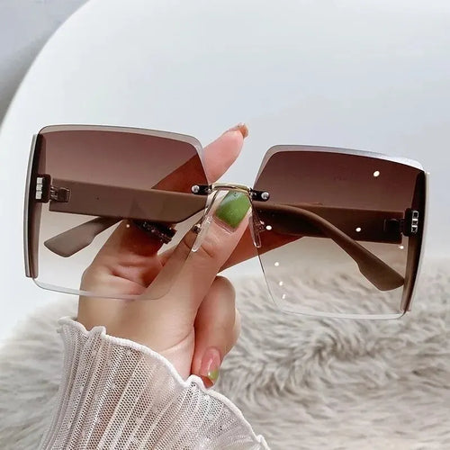 Korean Style Classic Black Big Square Shades Sunglasses for Women Men