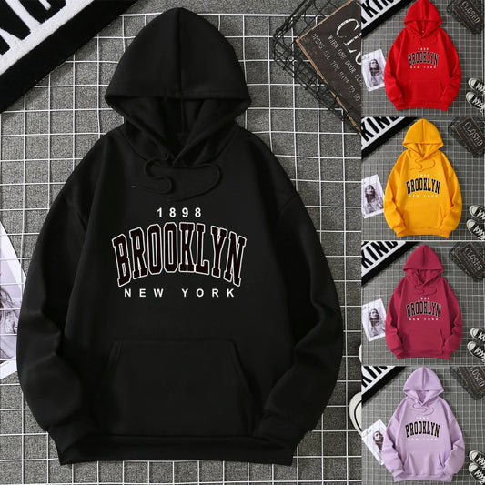 2025 Winter New Women's Hoodie High Street Unisex style Double Pockets Sweatshirts Outerwear Plus-Size Women's Clothing CYXX227