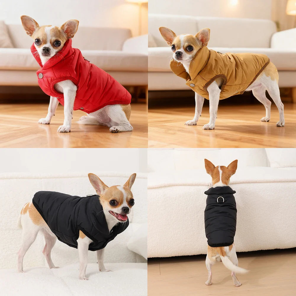 Winter Dog Vest Coat Warm Fleece Pet Clothes for Small Medium Dogs Cats Windproof Puppy Jacket Outfits Chihuahua Pug Costume
