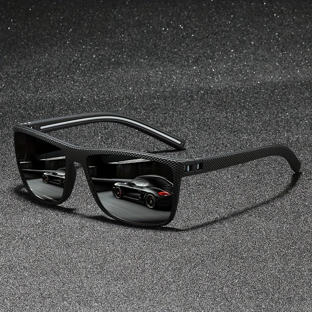 Fashion Nail Decoration Vintage Square Polarized Sunglasses Men Women