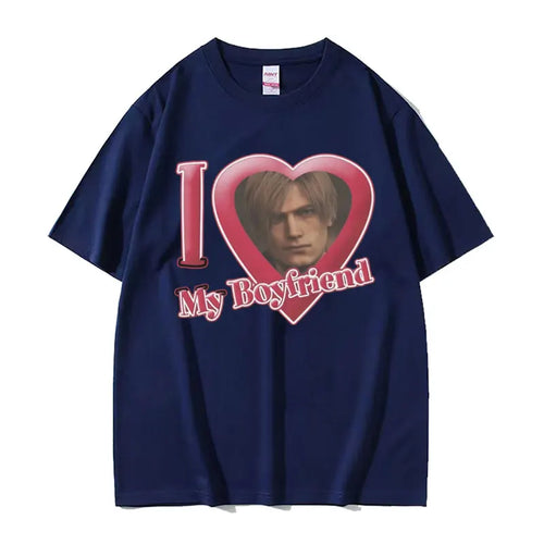 I Love My Boyfriend Leon S Kennedy Graphic T-shirt Men Women's
