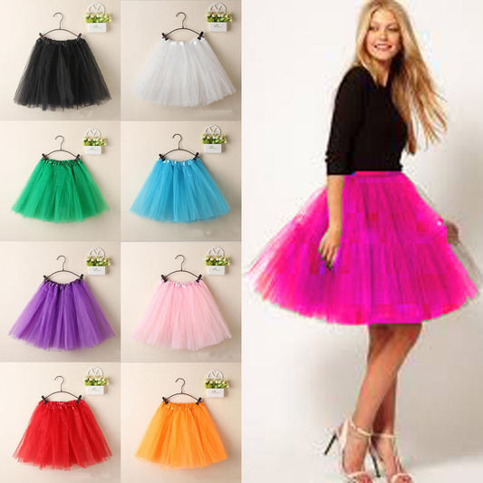 Women Summer Vintage Tulle Skirt Adult Fancy Ballet Dancewear Party